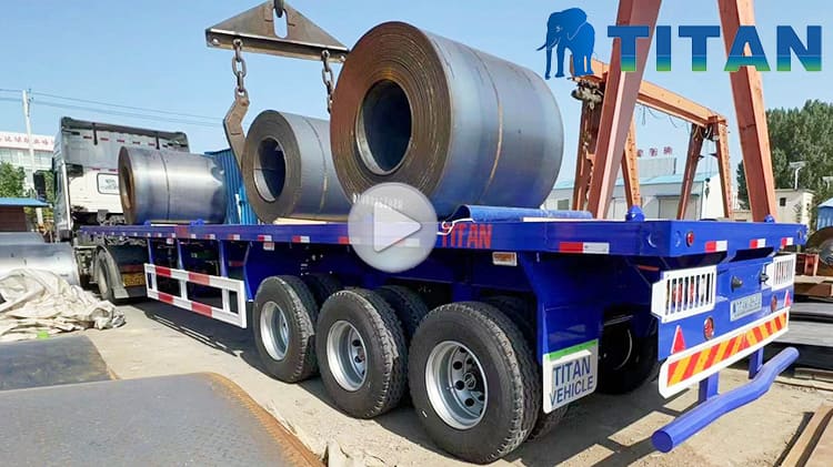 Tri Axle 40 Foot Flatbed Semi Trailer for Sale in Mexico