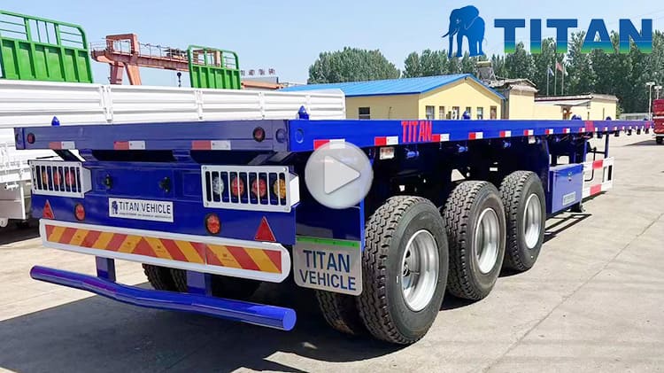 Tri Axle 40 Foot Flatbed Semi Trailer for Sale in Mexico