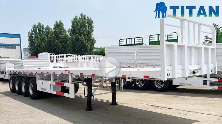 New 13M 4 Axle Semi Truck Flatbed Trailer for Sale Price