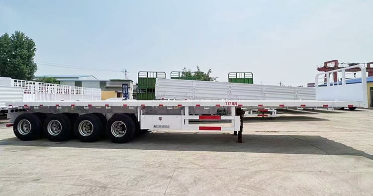 New 13M 4 Axle Semi Truck Flatbed Trailer for Sale Price