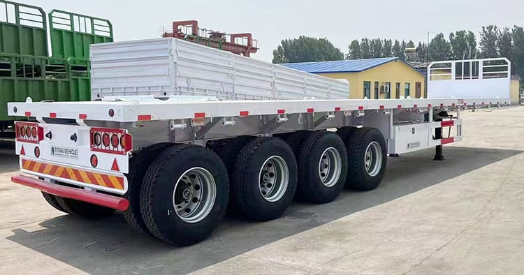 New 13M 4 Axle Semi Truck Flatbed Trailer for Sale Price