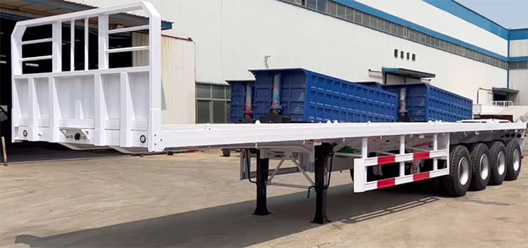New 13M 4 Axle Semi Truck Flatbed Trailer for Sale Price