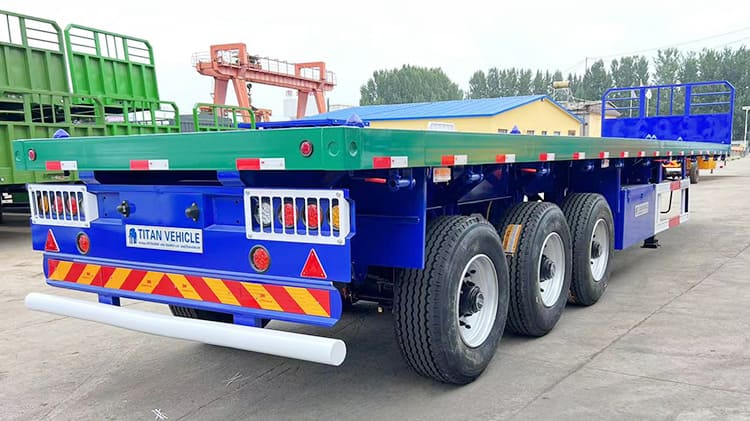 40 Ft Tri Axle Flat Deck Semi Trailer for Sale in Zambia