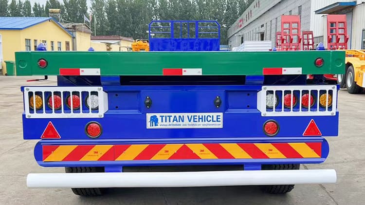 40 Ft Tri Axle Flat Deck Semi Trailer for Sale in Zambia