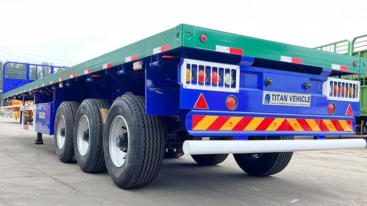 40 Ft Tri Axle Flat Deck Semi Trailer for Sale in Zambia
