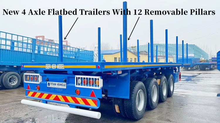 New 4 Axle Flatbed Trailers for Sale in Senegal