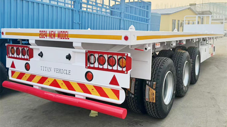 New Tri Axle 40 Ft Flat Bed Trailers With Front Board for Sale Near Me in Mali