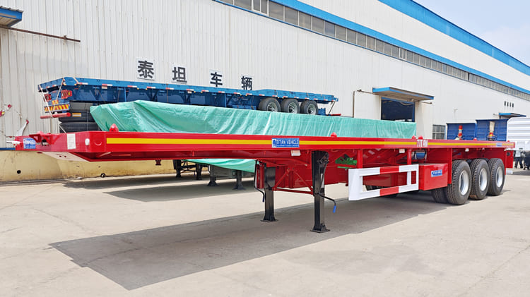 Flat Deck Tri Axle Trailer for Sale in Ghana