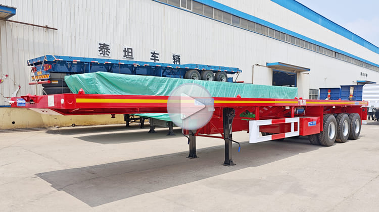 Flat Deck Tri Axle Trailer for Sale in Ghana