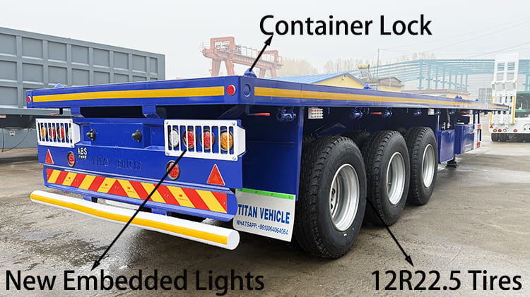 2025 New Tri Axle Flatbed Semi Trailer for Sale in Guyana
