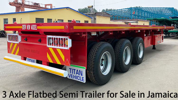 3 Axle 40Ft Flatbed Semi Trailer for Sale in Jamaica