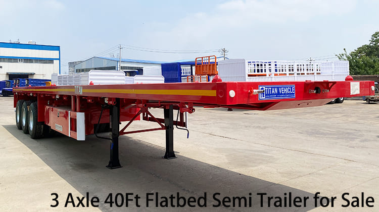 3 Axle 40Ft Flatbed Semi Trailer for Sale in Jamaica
