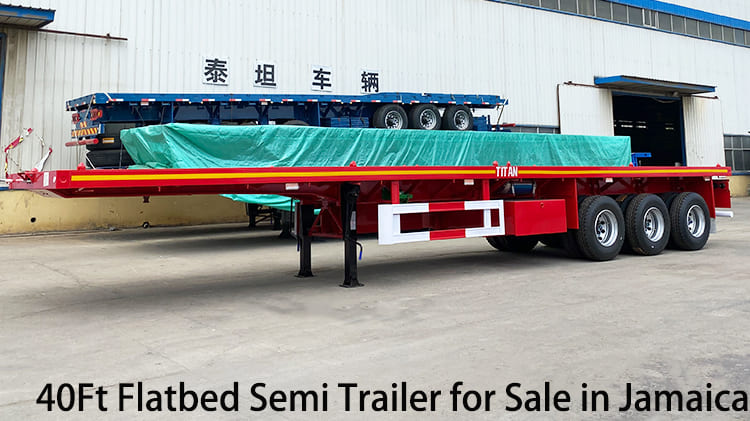 3 Axle 40Ft Flatbed Semi Trailer for Sale in Jamaica