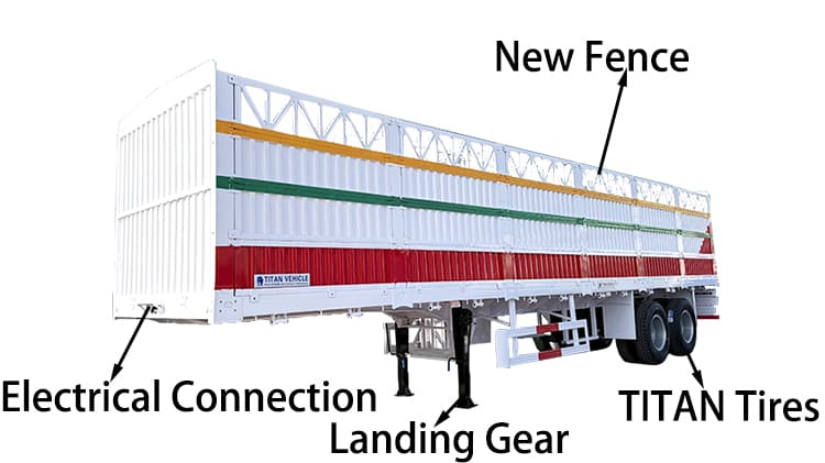 New 2 Axle Fence Semi Trailer for Sale in Nigeria