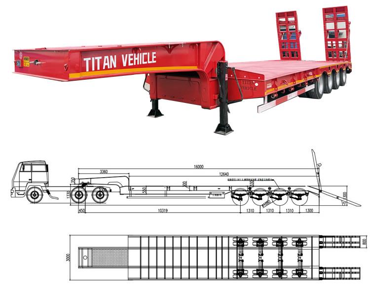 4 Axle 100 Ton Lowbed Trailer Truck for Sale in Jamaica