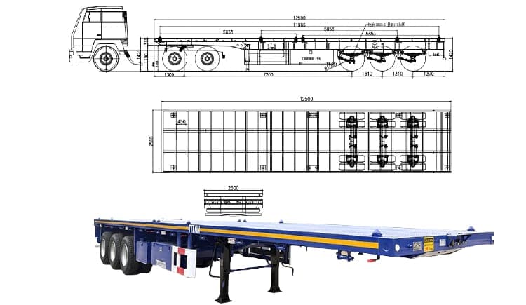 Flat Bed Trailers | 40 Ft Flatbed Trailer for Sale in Jamaica