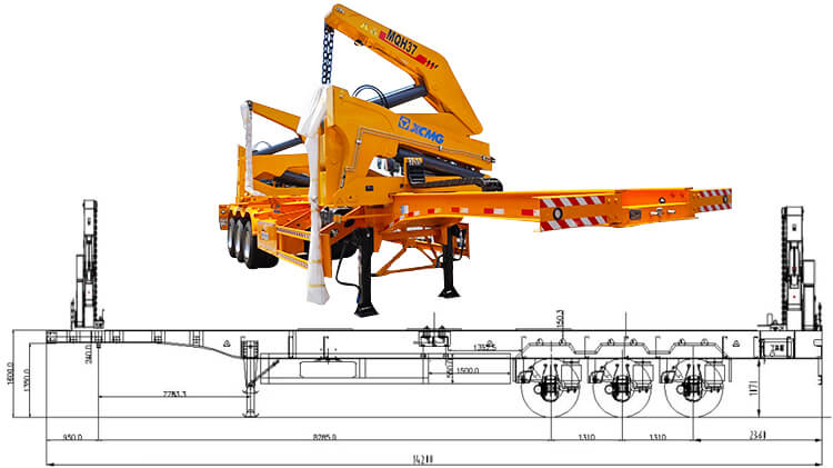 45 Ton Container Side Lifter Trailer for Sale in Jamaica