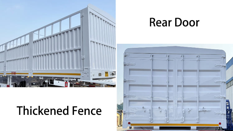 4 Axle 80 Ton Fence Semi Trailer for Sale in Tanzania