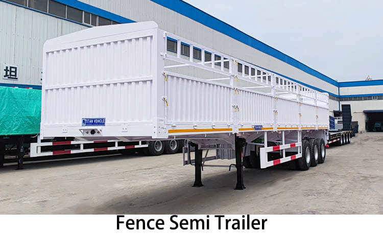 Sugar Cane Livestock Fence Semi Trailer for Sale in Zimbabwe