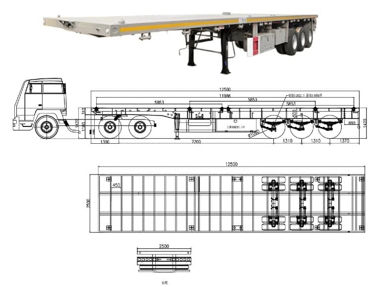 3 Axle Flat Bed Trailers for Sale Near Me in Guam