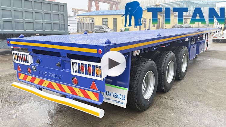 Triple Axle Flatbed Semi Truck Trailer for Sale in Guam