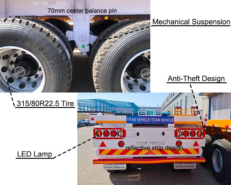 40 Foot Trailer|Flatbed Trailer with Front Board for sale near me in Zambia