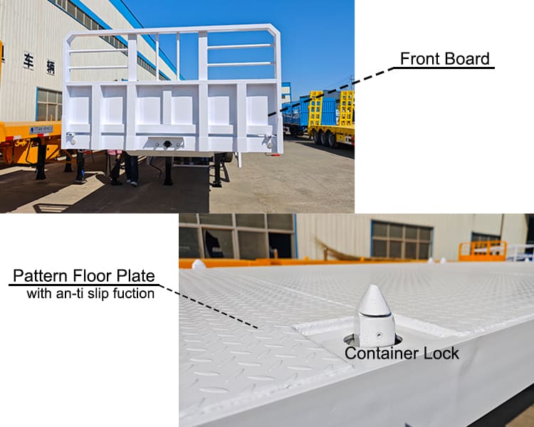40 Foot Trailer|Flatbed Trailer with Front Board for sale near me in Zambia