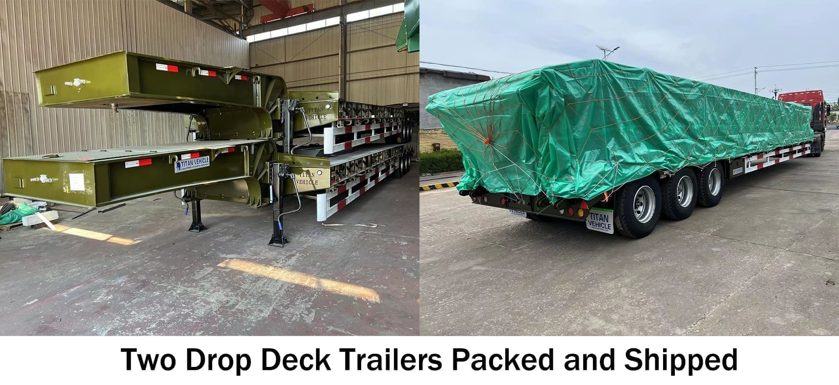 Drop Deck Trailer | 50 Tons Low Bed Loader Trailers Sale in Guam