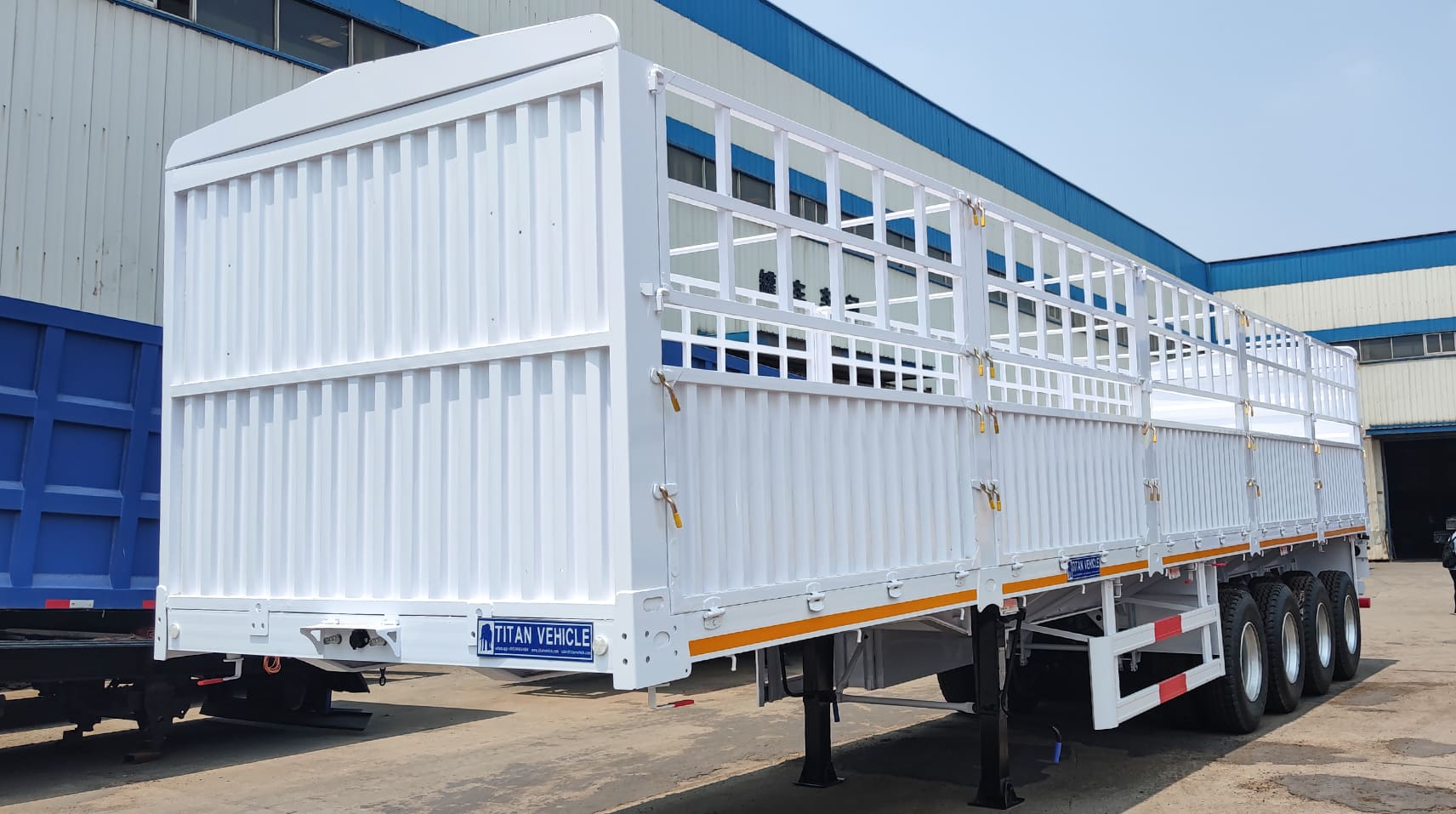 Cargo Semi Trailer | Grid Position Semi Trailer with Fence in Kenya