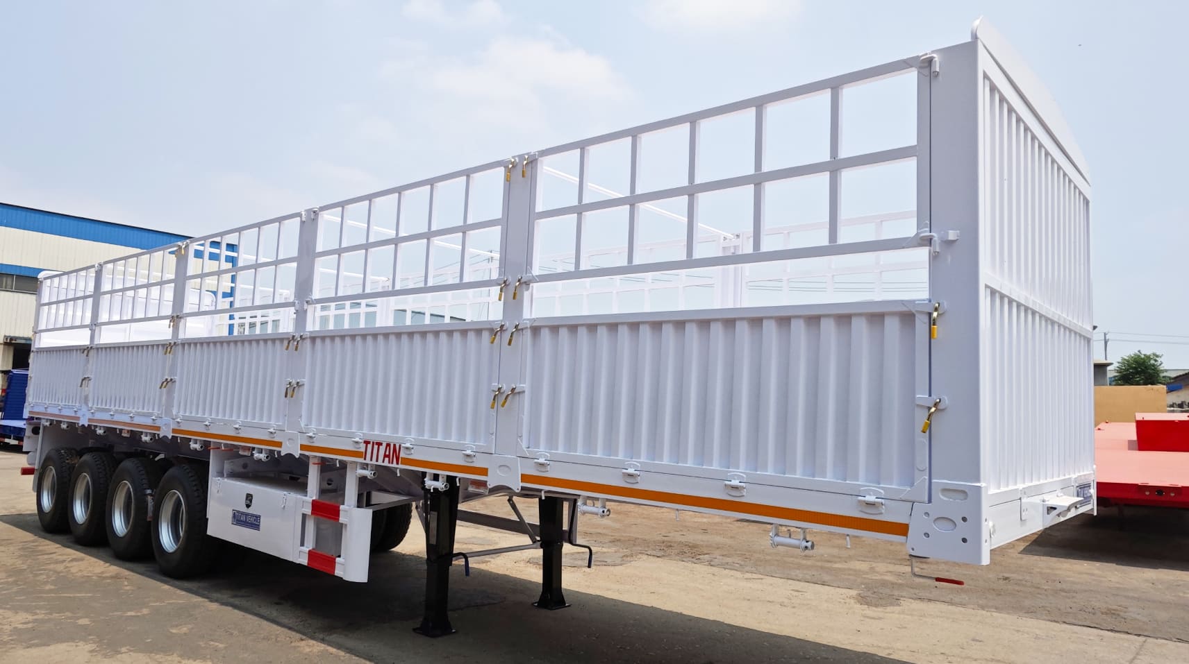Cargo Semi Trailer | Grid Position Semi Trailer with Fence in Kenya