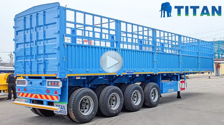 Video of China Fence Semi-Trailer Flatbed Fence Semi Trailer Price: 12000USD The fence semi trailer surface is decorated with powder spray and baking painting technology. The advantage of this painting process is that can achieve high color rendering and ensure excellent visibility. At the same time, the high adhesion of the China fence semi-trailer spray painting can ensure that the paint will not fall off within 5 years under normal circumstances, greatly reducing the frequency of maintenance and reducing the maintenance cost of Mauritius customers. TITAN flatbed fence semi trailers can also be customized in various colors to meet the personalized needs of customers.   Specification of Fence Semi Trailer Dimension: 12500mm*2500mm*3600mm Loading capacity: 80 ton Axles: 4 axles, TITAN brand Sidewalls height: 1600mm Suspension: mechanical suspension Tire: 12R22.5, 16 units Landing Gear: 28 ton Lamp: LED lamp with anti-theft design    Advantage of Flatbed Fence Semi Trailer The fence semi trailer can adapt to a variety of complex road conditions, whether is a flat road or a rugged mountain road, which can show the best performance of the flatbed fence semi trailer. The flatbed fence semi trailer has enhanced body strength and load-bearing capacity, and can carry a weight of 80 tons. The flatbed fence semi trailer's side board is ventilated, which can provide a good ventilation environment for transporting fruits and vegetables, poultry and livestock. The removable side board also provides great convenience for loading and unloading goods on the fence semi trailer. Therefore, the strong adaptability and diverse transportation options make TITAN fence semi trailers the first choice for Mauritius customers. The China fence semi-trailer cross member is made of 100mm thickened channel steel, which can effectively improve the hardness of the China fence semi-trailer cross member. The fence semi trailer cross member is connected to the main beam through diagonal bracing, and the stability of the diagonal bracing is used to form a stable chassis structure of the flatbed fence semi trailer. The diagonal bracing support with a spacing of less than 500mm makes the various points of the flatbed fence semi trailer evenly compressed, which can ensure the best performance in heavy-load transportation scenarios and meet the various transportation needs of Mauritius customers. The traction performance of the fence semi trailer is also a concern of Mauritius customers. The fence semi trailer's traction plate needs to be connected to the truck head, so the part needs to be extremely hard to ensure that it will not fall off easily. The China fence semi-trailer traction plate is made of a whole piece of steel plate, which ensures the integrity of the structure and will not split under heavy load. At the same time, the thickness of 12mm can ensure that the traction can be smoothly transmitted to the fence semi trailer, and has a certain buffering effect on the impact load. In bad weather or rugged roads, the China fence semi-trailer traction plate can show good traction and impact resistance. For professional freight tasks, the China fence semi-trailer can provide a solid floor. TITAN flatbed fence semi trailers are not only reliable and practical, but also take the aesthetics into consideration. The patterned plate can enhance the friction of the fence semi trailer floor plate to a certain extent and reduce the possibility of displacement of goods during bumpy transportation. The patterned plate of high-strength steel is not only strong and has high load-bearing capacity, but also has a certain degree of corrosion resistance, and can ensure that the China fence semi-trailer will not rust easily in the humid environment of Mauritius. The thickening of the fence semi trailer floor plate can not only ensure the support capacity of the floor, but also adapt well to complex road conditions. fence semi trailer , China fence semi-trailer , flatbed fence semi trailer    Mauritius  Shipping of China Fence Semi-Trailer Before delivery, TITAN always spray wax to all fence semi trailer and cover the waterproof raincoats, which can effectively prevent the flatbed fence semi trailer from being corroded by seawater and sea winds during shipping. This packaging mode is not available to other China fence semi-trailer manufacturers.