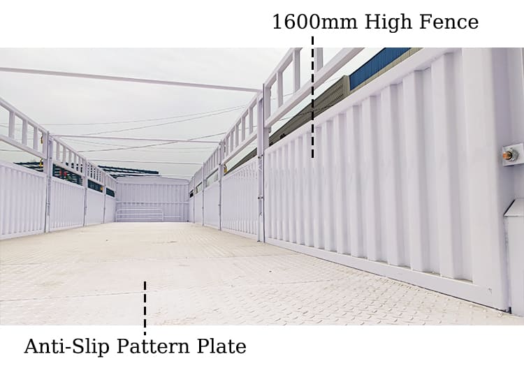 3 Axle Fence Truck Trailer for Sale in Abuja Nigeria