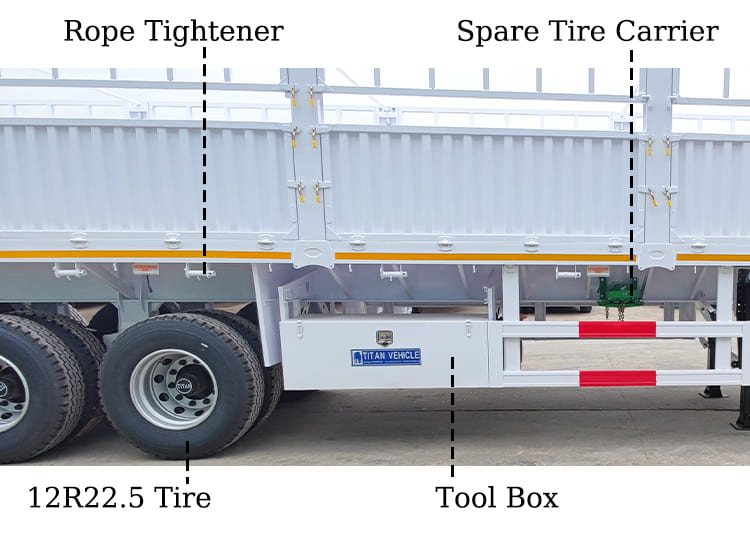 3 Axle Fence Truck Trailer for Sale in Abuja Nigeria