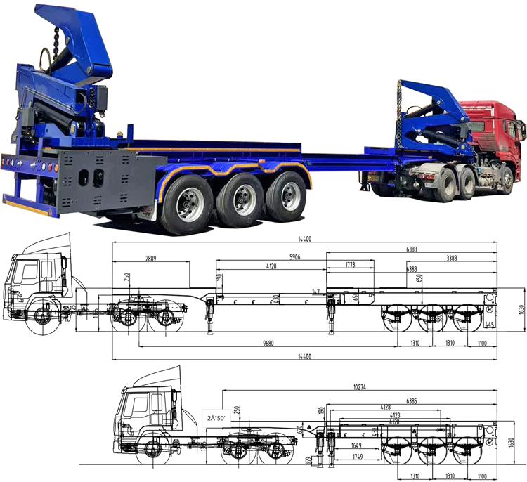 Extendable Container Side Loader Trailer for Sale In Guyana
