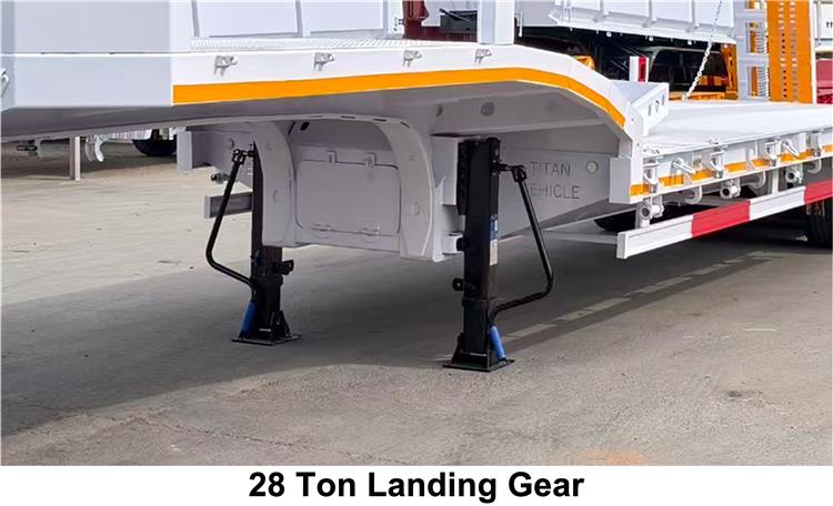 3 Axle 40 Ton Full-Width Gooseneck Low Bed Trailer for Sale In Tanzania