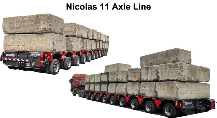 Nicolas 11 Axle Line Hydraulic Multi Axle Trailer for Sale In Nigeria