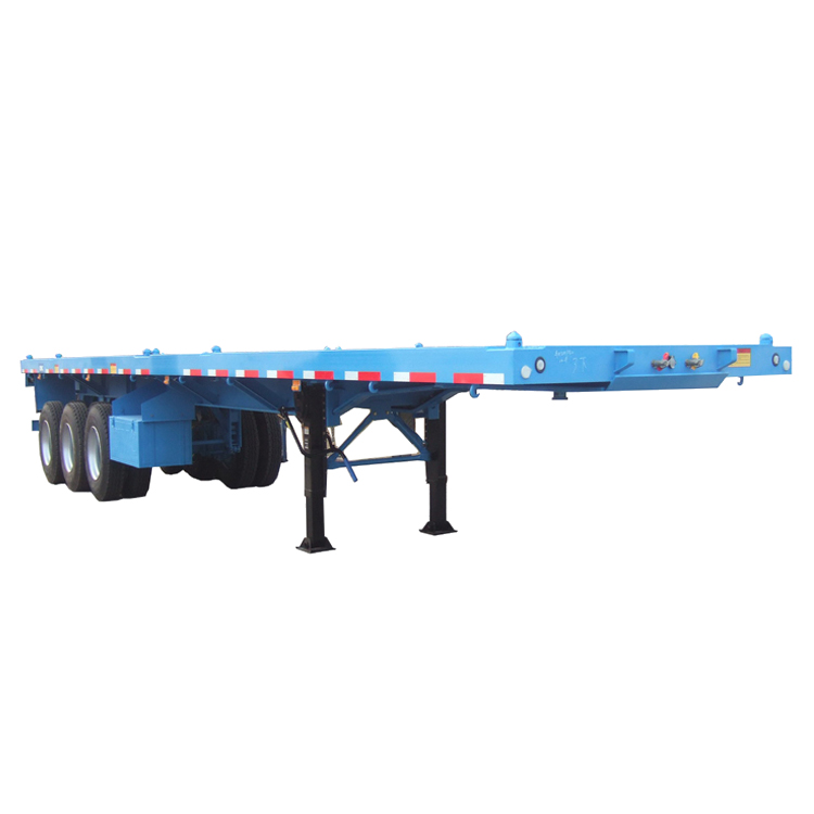 3 Axle 40 Foot Container Flatbed Trailer