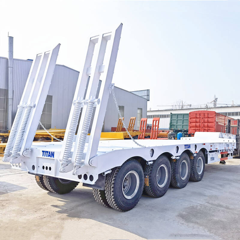 4 Axle Semi Lowbed Truck Trailer