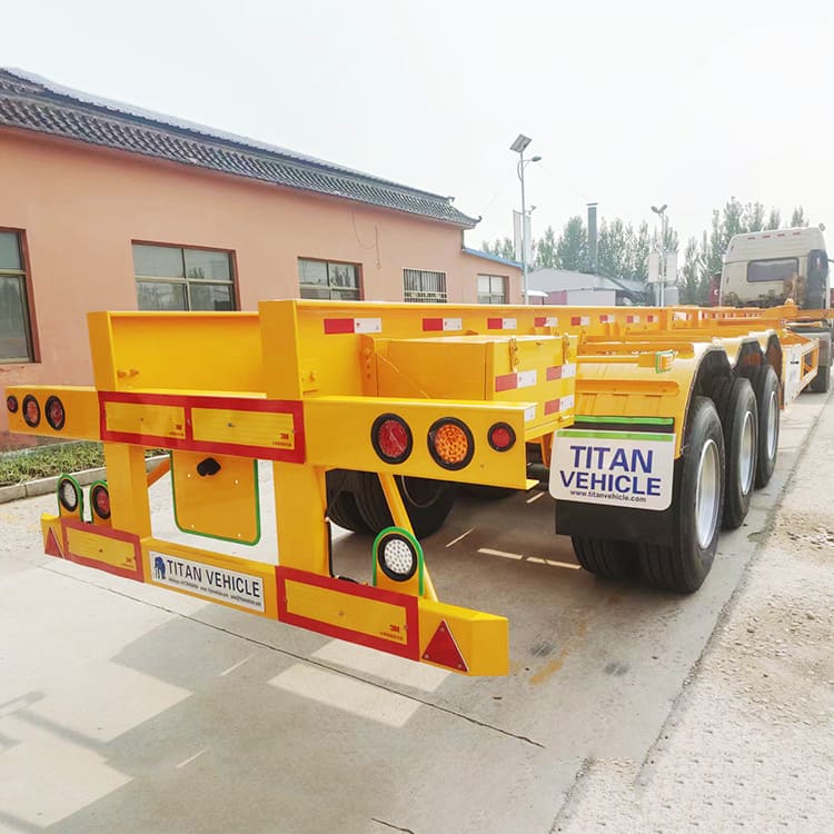 3 Axle 40Ft Skeleton Container Trailer 