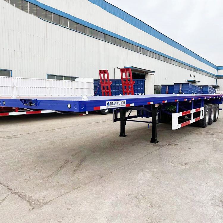 3 Axle 40 Foot Flatbed Semi Trailer 