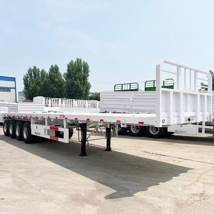 New 13M 4 Axle Semi Truck Flatbed Trailer