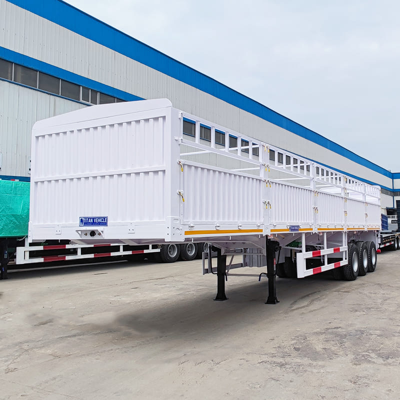 Tri Axle Livestock Fence Semi Trailer