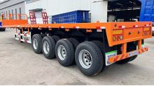 13M 4 Axle Flatbed Trailer with Headboard 