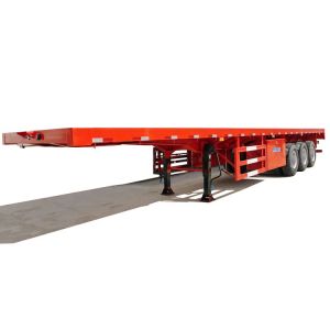 3 Axle Flatbed Semi Truck Trailer