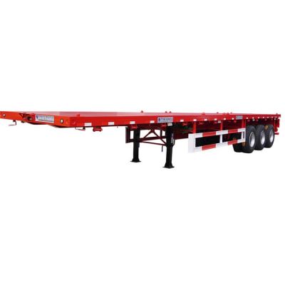 3 Axle 12M Semi Truck Flatbed Trailer