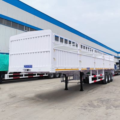 Tri Axle Livestock Fence Semi Trailer
