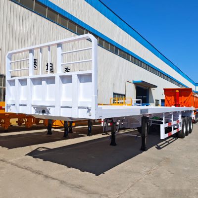 3 Axle Flatbed Semi Truck Trailer