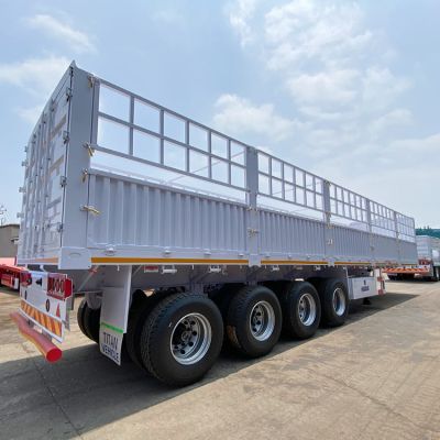 4 Axle Cargo Semi Trailer with Fence