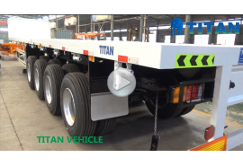 Flatbed trailer with front wall