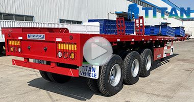 Tri Axle 40Ft Flatbed Container Trailer 